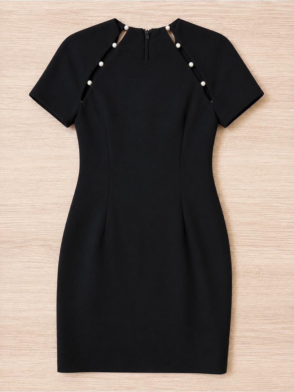 Alice + Olivia Stacey Bendet Black Pearl Cutout Mini Dress Size 0 NWT